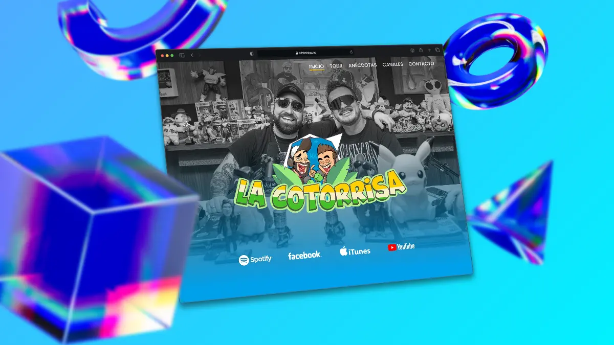 Preview de diseño web para el podcast La Cotorrisa